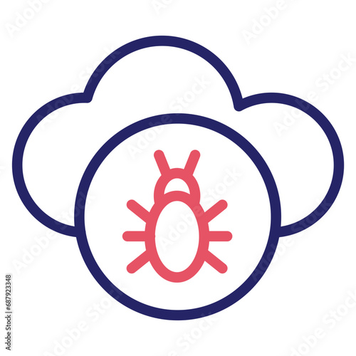Infected Cloud Icon