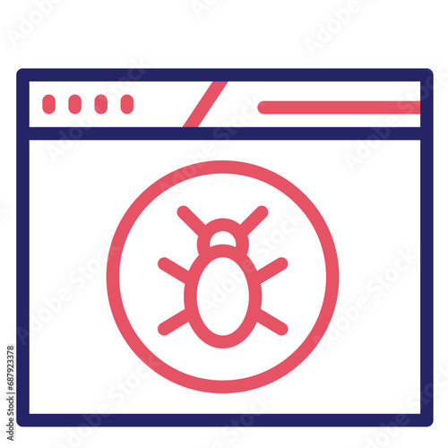Laptop Virus Icon