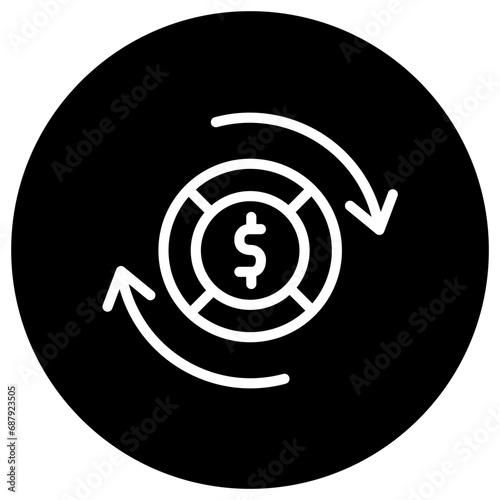 Money flow Vector Icon Design Illustration