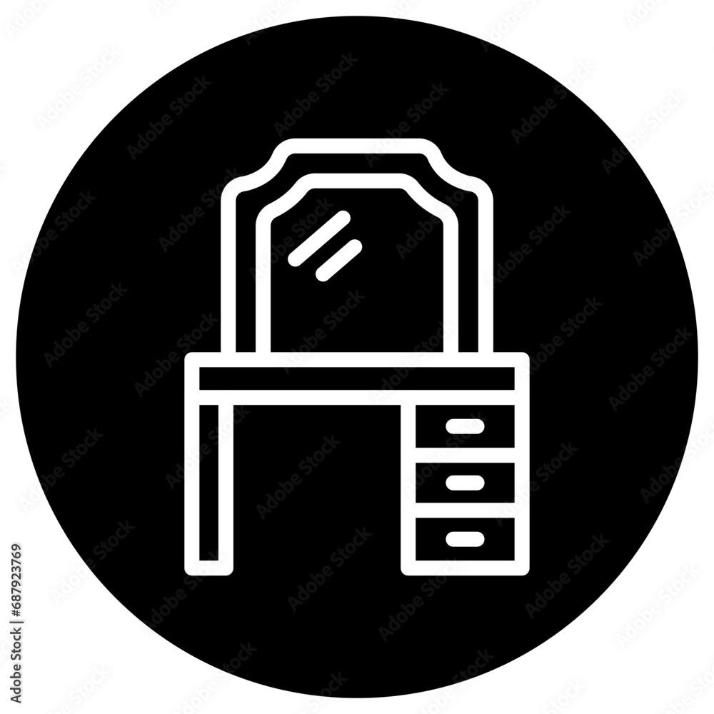 Dressing table Vector Icon Design Illustration Dressing table Vector Icon Design Illustration
