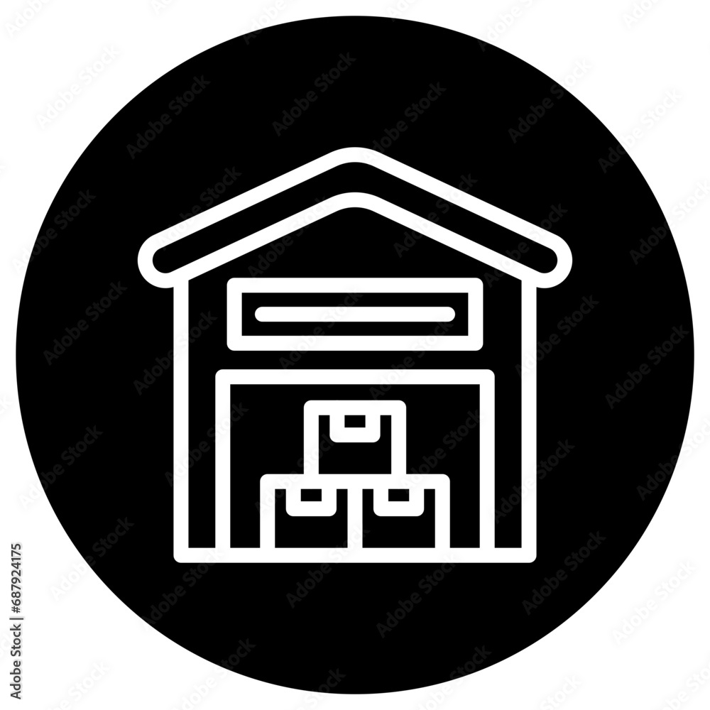 Warehouse Vector Icon Design Illustration Warehouse Vector Icon Design Illustration