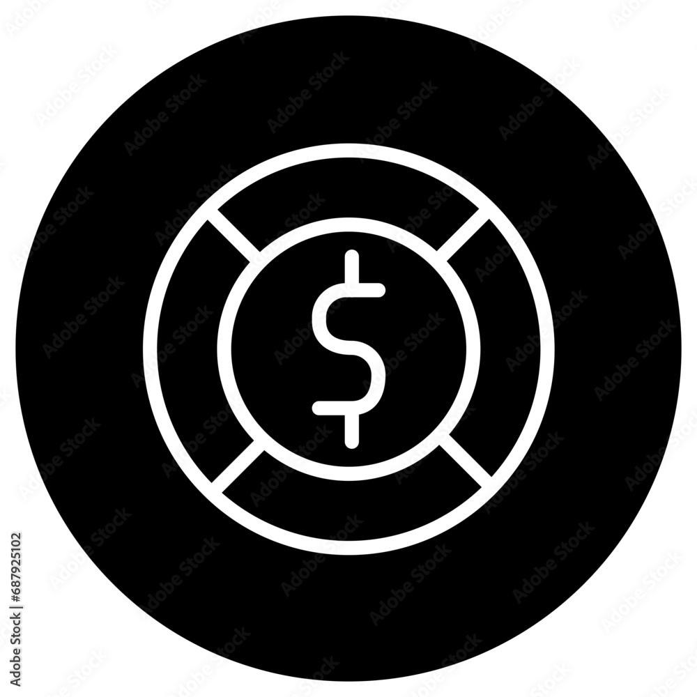Dollar coin Vector Icon Design Illustration Dollar coin Vector Icon Design Illustration