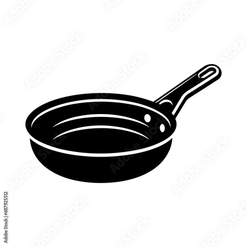 Frying Pan Icon Illustration in Trendy Flat Isolated on White Background. SVG Vector