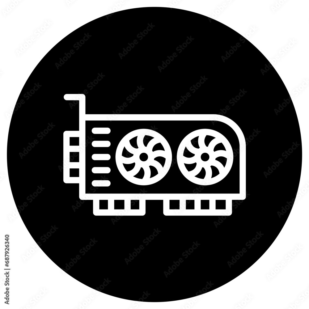 Graphic card Vector Icon Design Illustration Graphic card Vector Icon Design Illustration