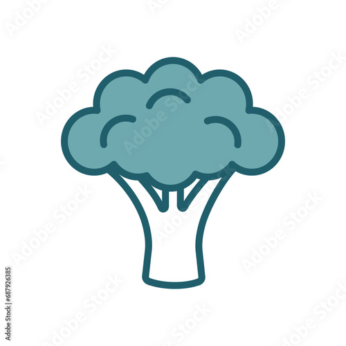 broccoli icon vector design template simple and clean