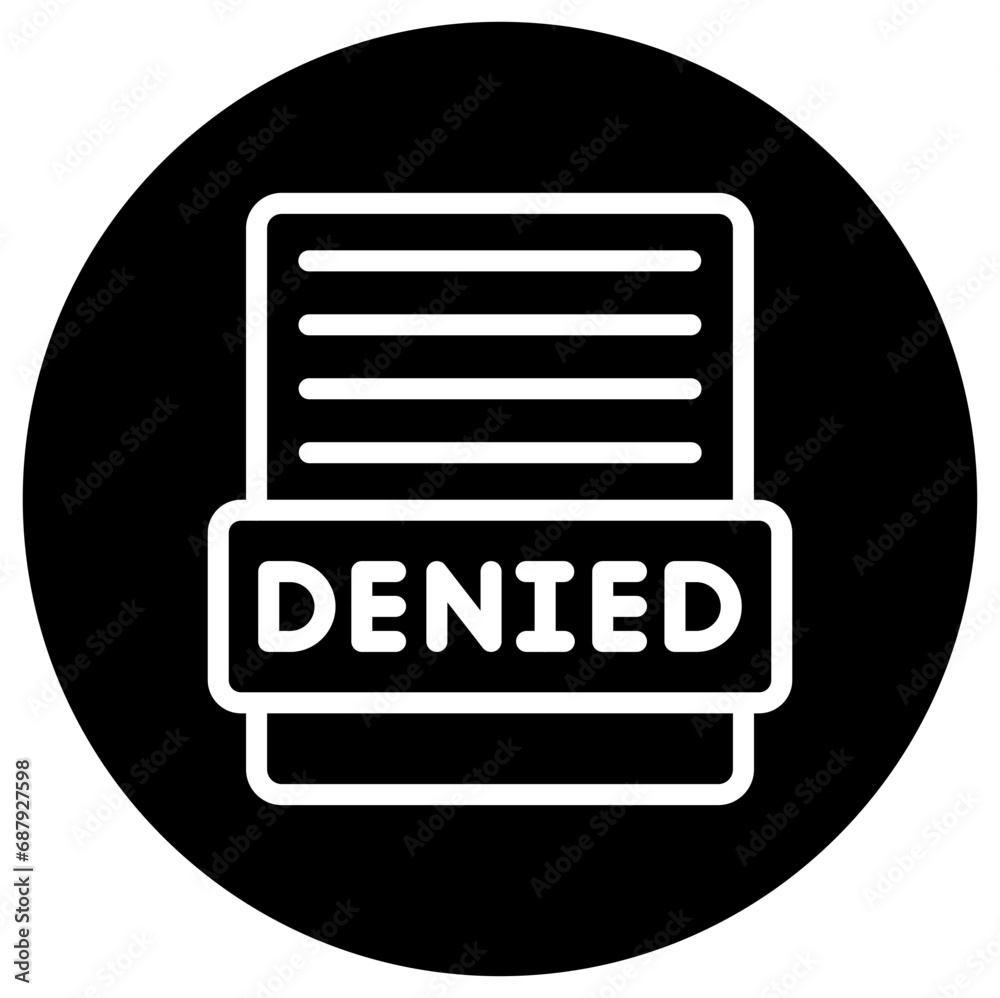 Denied Vector Icon Design Illustration Denied Vector Icon Design Illustration