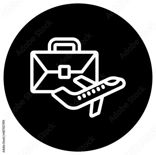 Business Trip Vector Icon Design Illustration