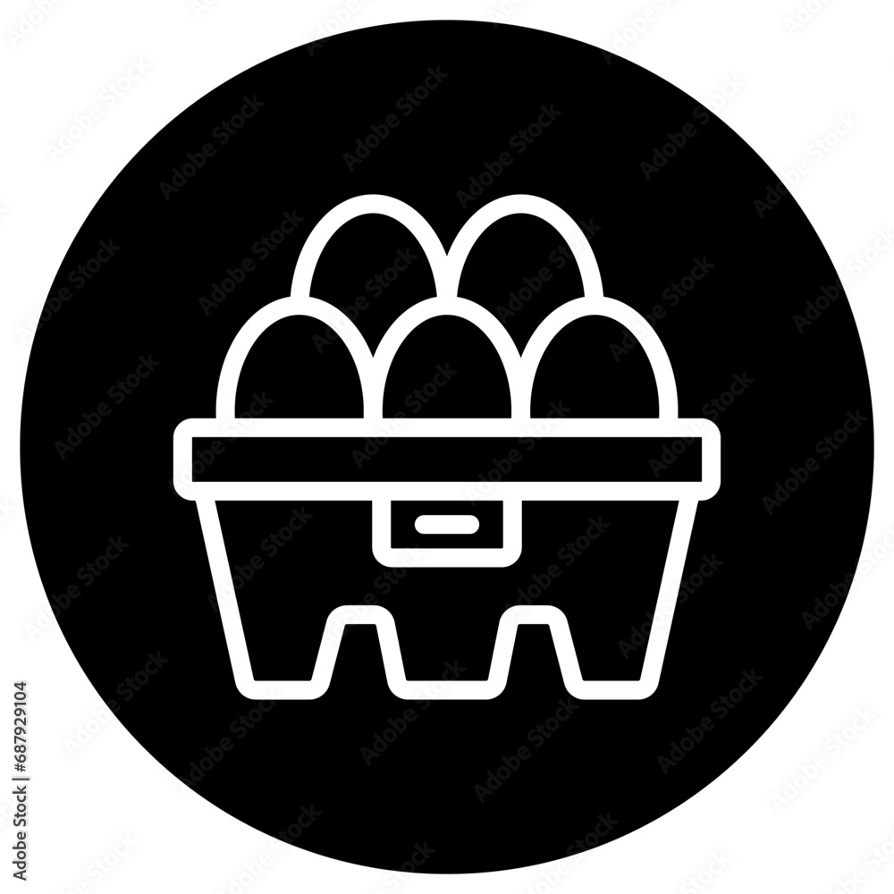 Egg Carton Vector Icon Design Illustration Egg Carton Vector Icon Design Illustration