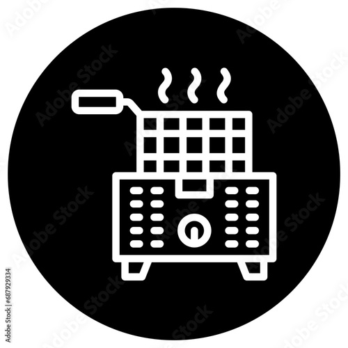 Deep Fryer Vector Icon Design Illustration