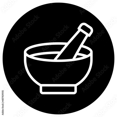 Mortar Vector Icon Design Illustration