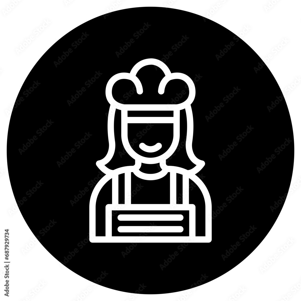 Female Chef Vector Icon Design Illustration Female Chef Vector Icon Design Illustration