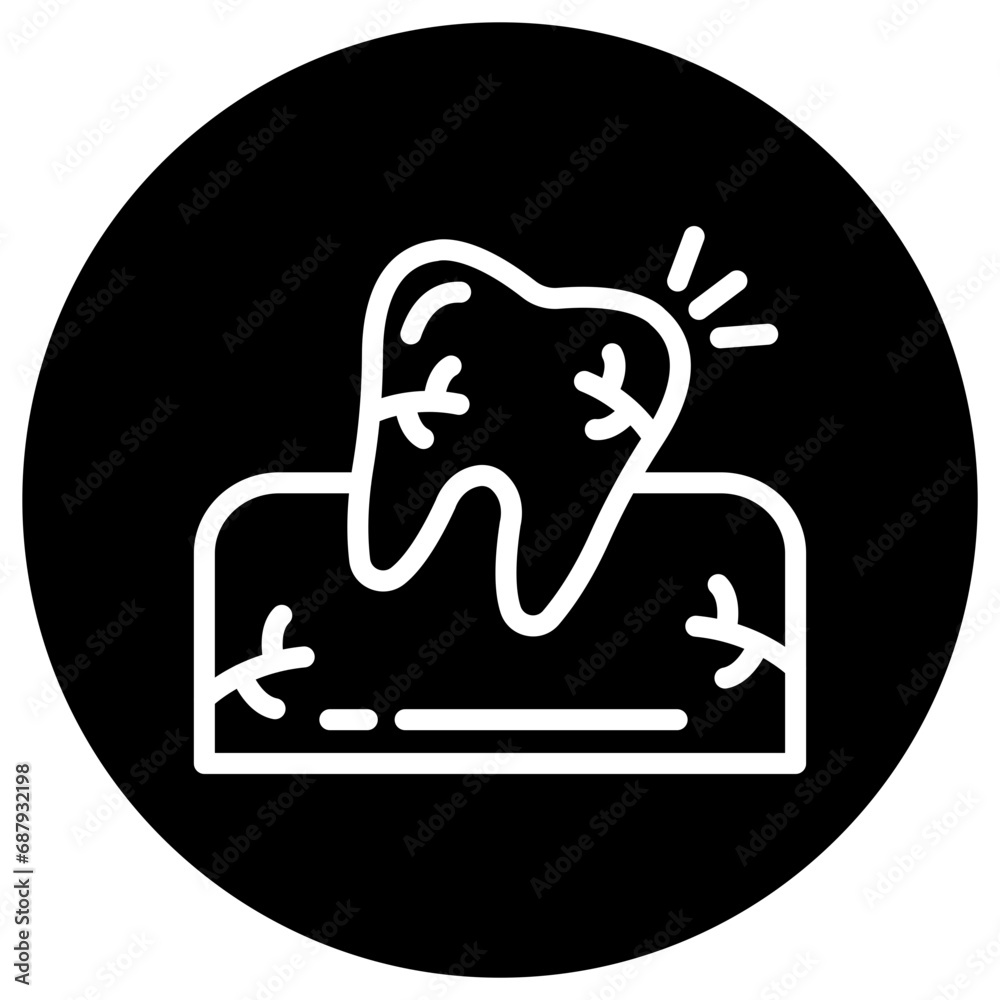 Fototapeta premium Wisdom Tooth Vector Icon Design Illustration