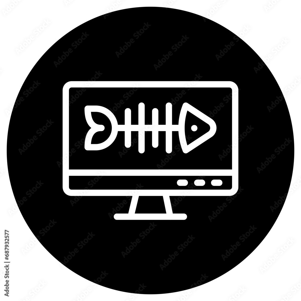 Fishbone Vector Icon Design Illustration Fishbone Vector Icon Design Illustration