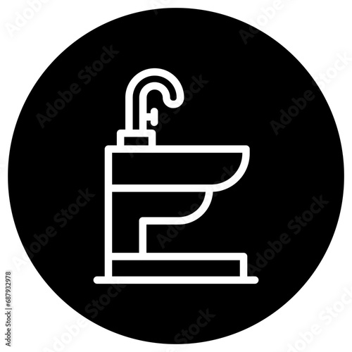 Bidet Vector Icon Design Illustration