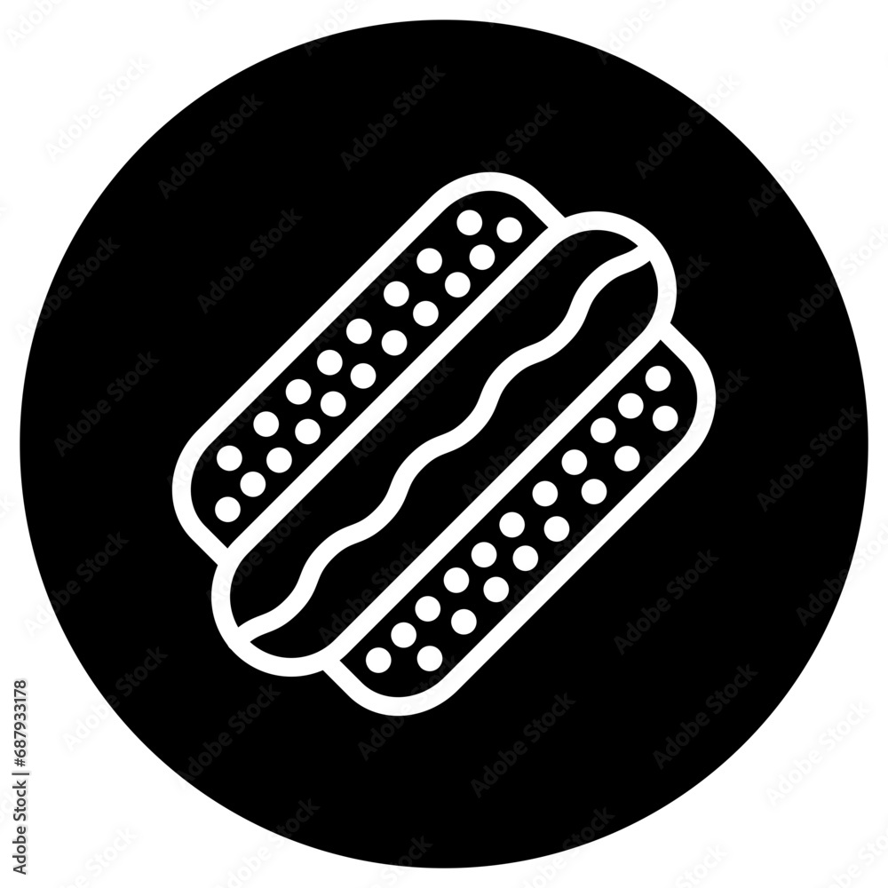 Hot Dog Vector Icon Design Illustration Hot Dog Vector Icon Design Illustration