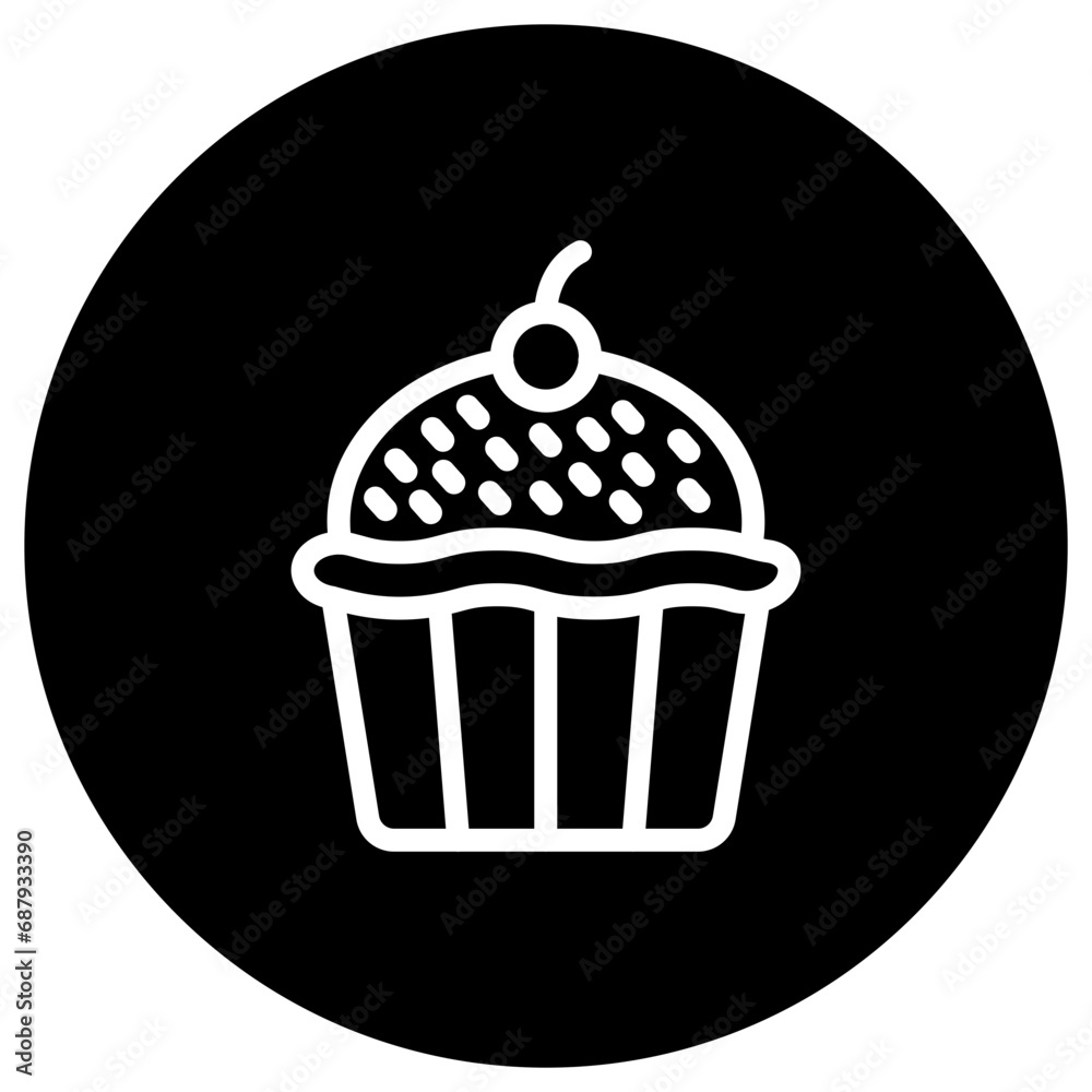 Cupcake Vector Icon Design Illustration Cupcake Vector Icon Design Illustration