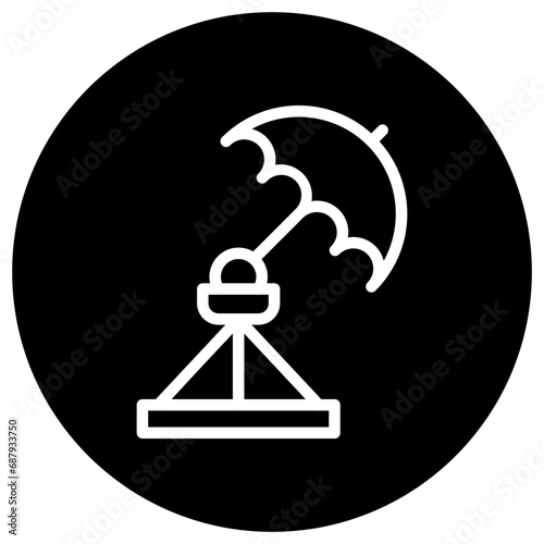 Umbrella light Vector Icon Design Illustration