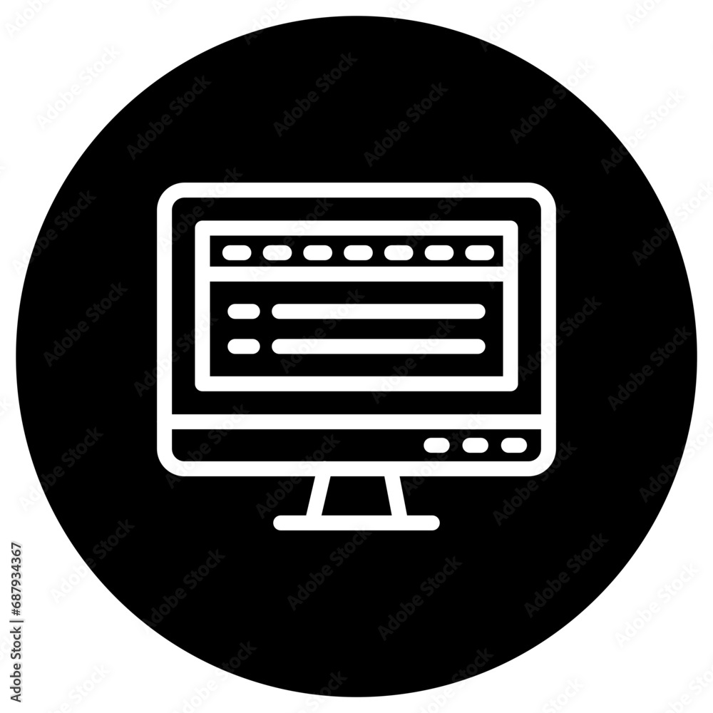 Screen Vector Icon Design Illustration Screen Vector Icon Design Illustration