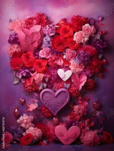 Valentines day digital backdrop, couple in love, heart