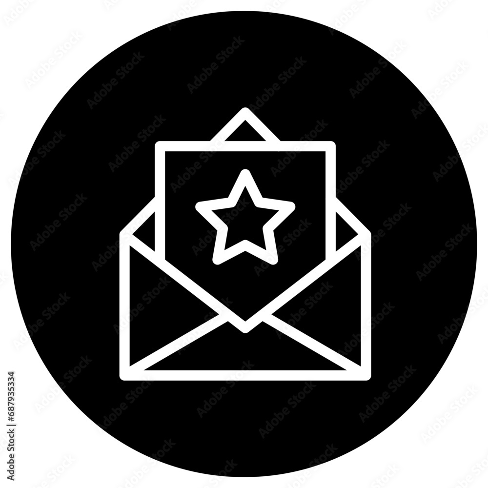 Starred Message Vector Icon Design Illustration Starred Message Vector Icon Design Illustration