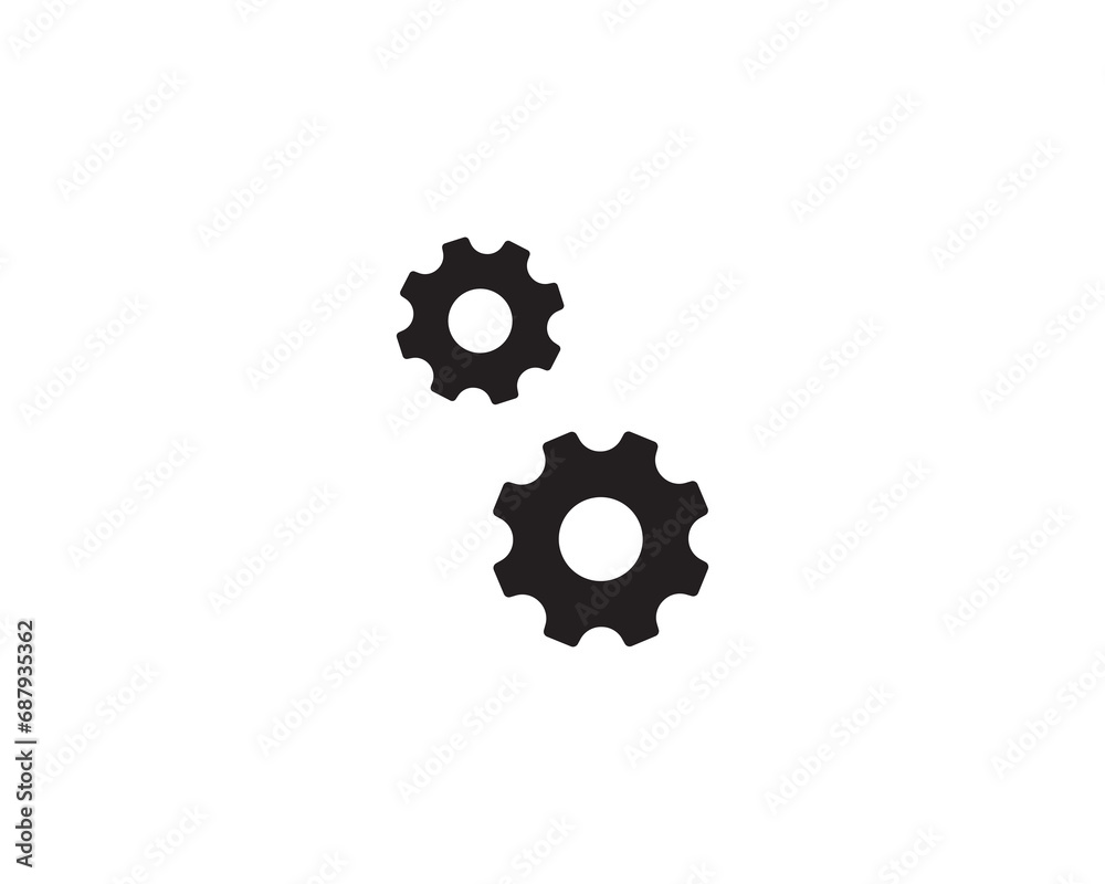 Settings gear machine icon vector symbol design isolated illustration Settings gear machine icon vector symbol design isolated illustration