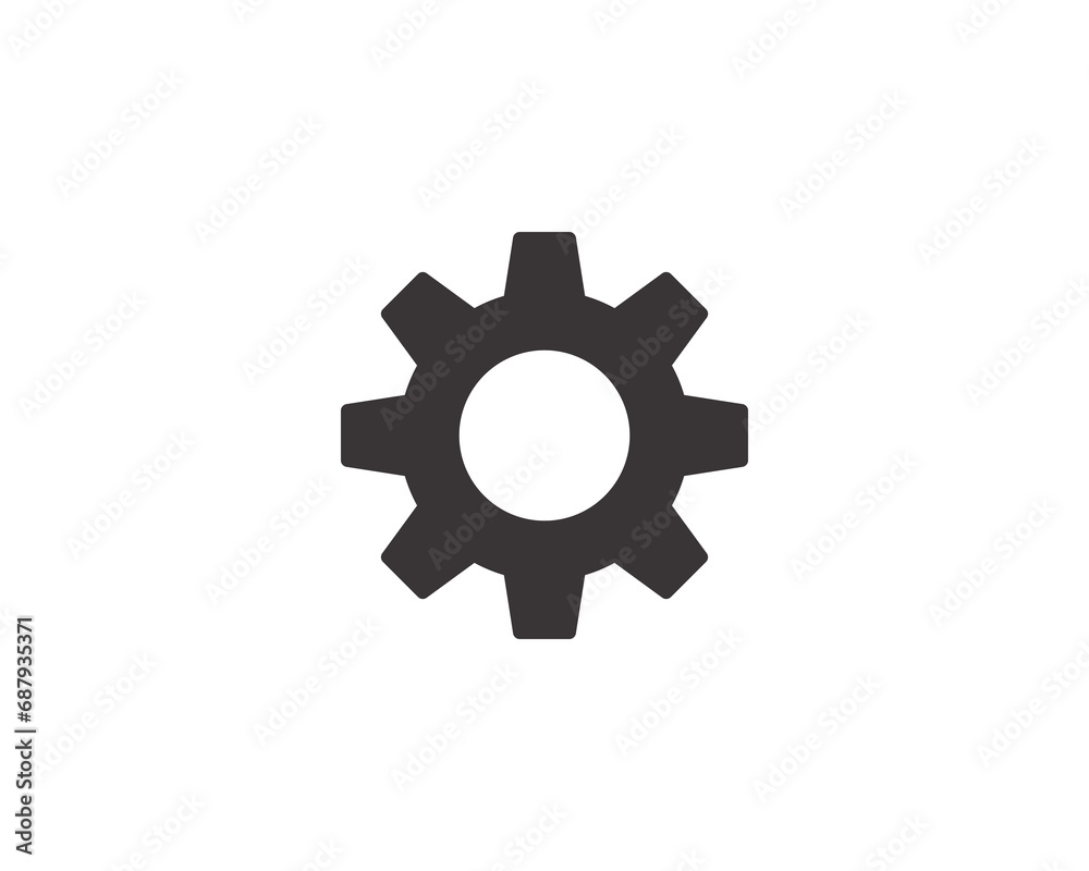 Settings gear machine icon vector symbol design isolated illustration Settings gear machine icon vector symbol design isolated illustration