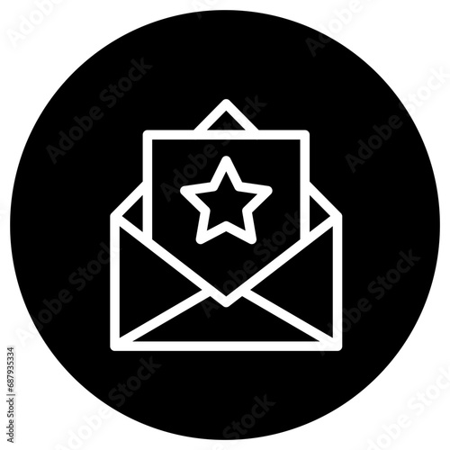 Starred Message Vector Icon Design Illustration