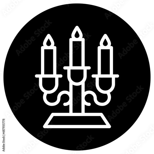 Candlestick Vector Icon Design Illustration