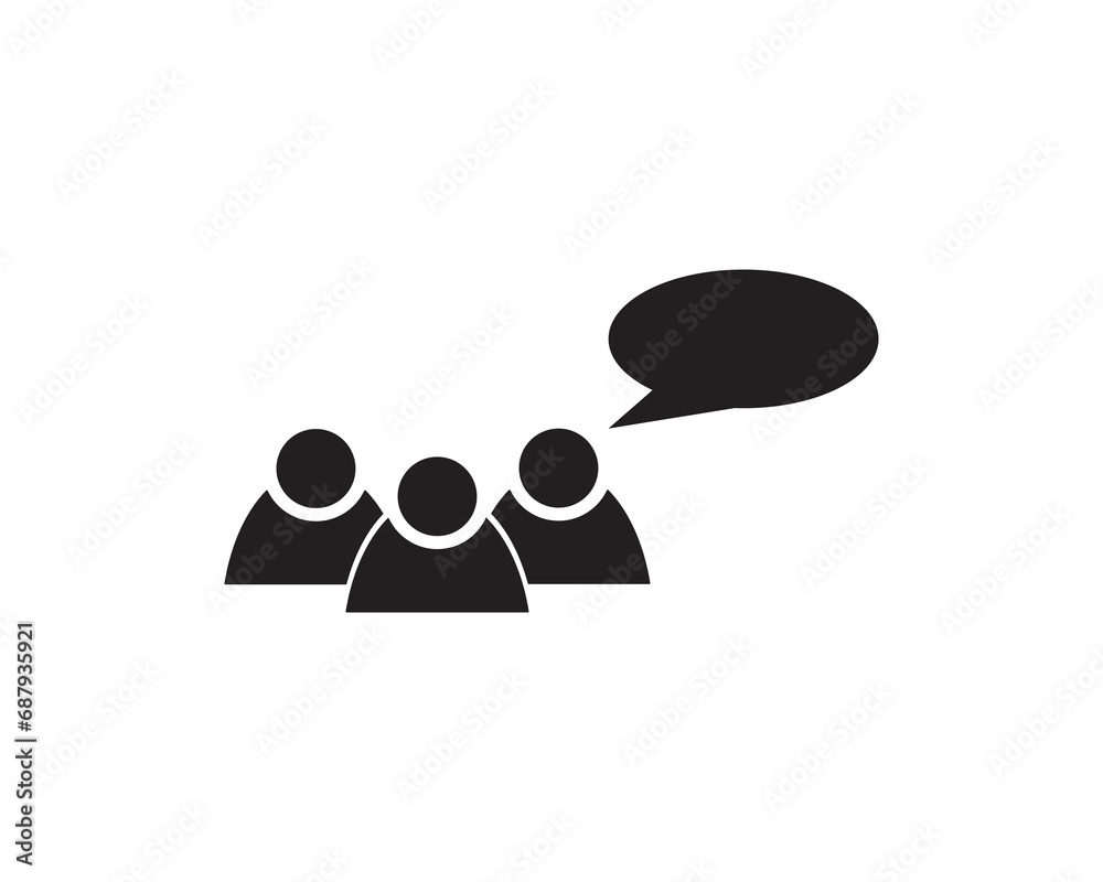 People with speech bubbles icon vector design illustration People with speech bubbles icon vector design illustration