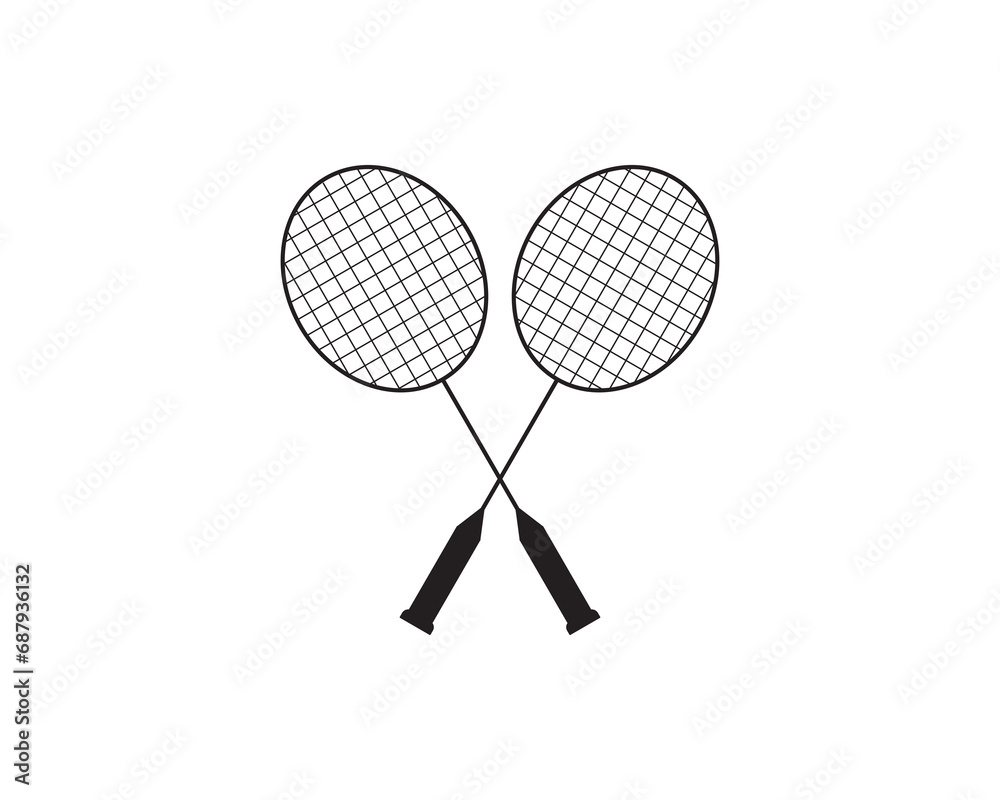 Rackets tournament icon vector symbol design illustration Rackets tournament icon vector symbol design illustration