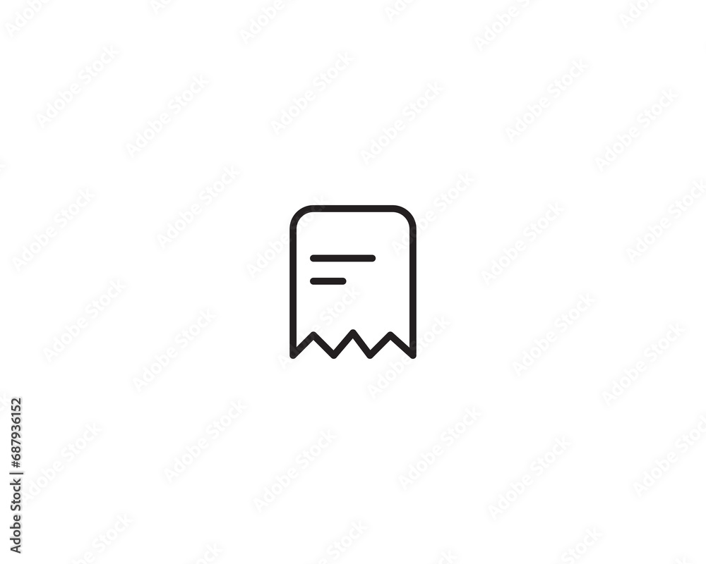 Receipt icon vector symbol design illustration Receipt icon vector symbol design illustration