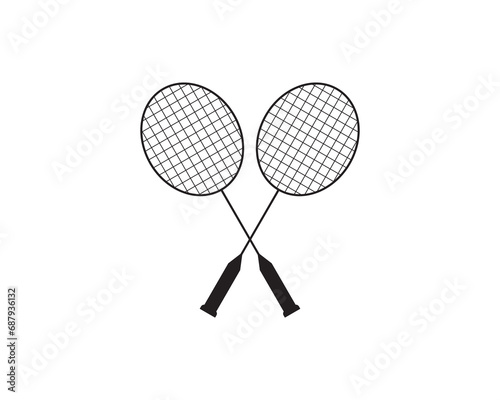Rackets tournament icon vector symbol design illustration