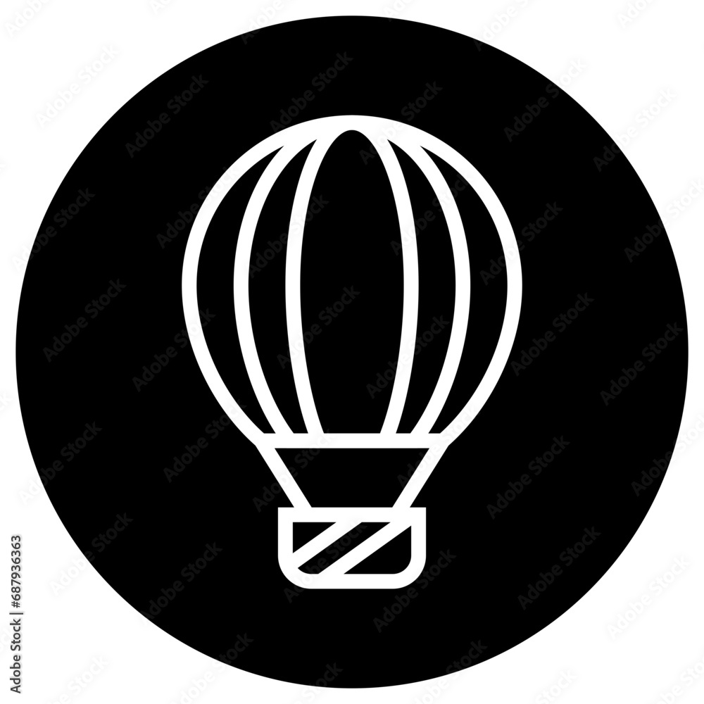 Hot air balloon Vector Icon Design Illustration