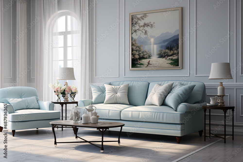 Fototapeta premium modern living room with sofa