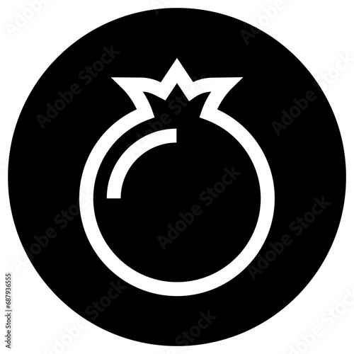 Pomegranate Vector Icon Design Illustration