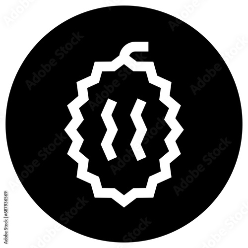 Durian Vector Icon Design Illustration