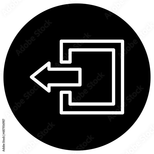 Log out Vector Icon Design Illustration