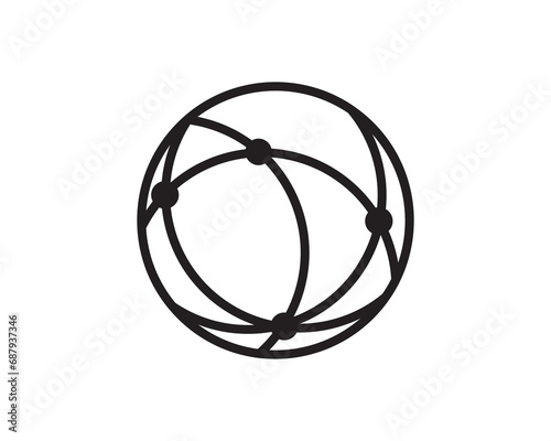 Global network icon vector design illustration