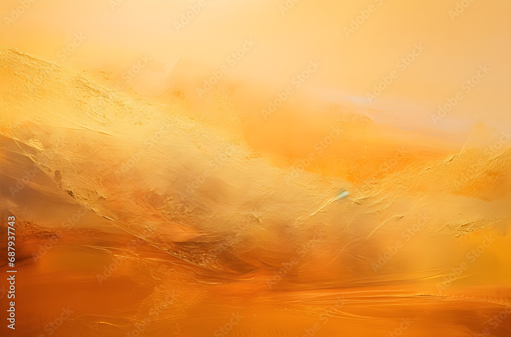 Using light yellow and light orange tones in a minimalist painting with ...