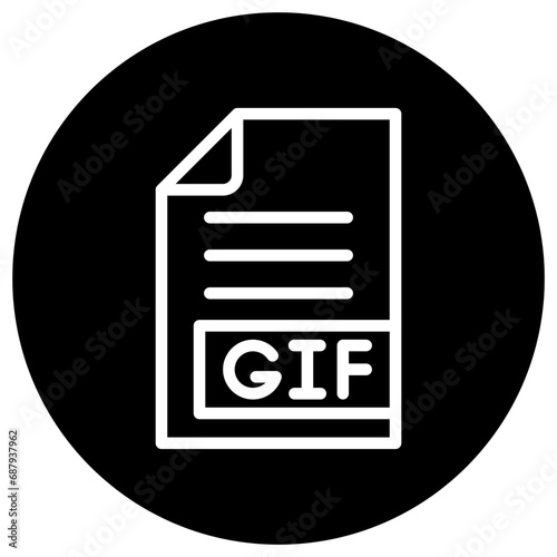 GIF Vector Icon Design Illustration