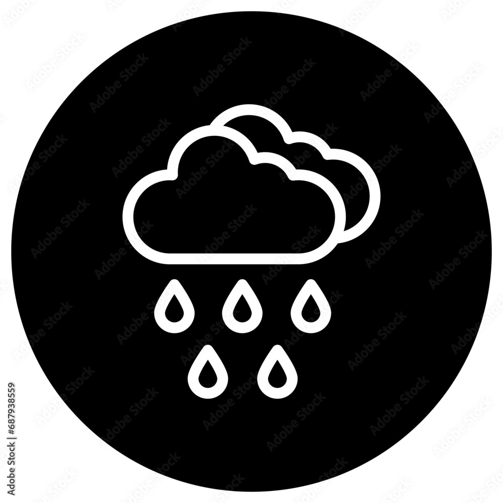 Rain Vector Icon Design Illustration Rain Vector Icon Design Illustration