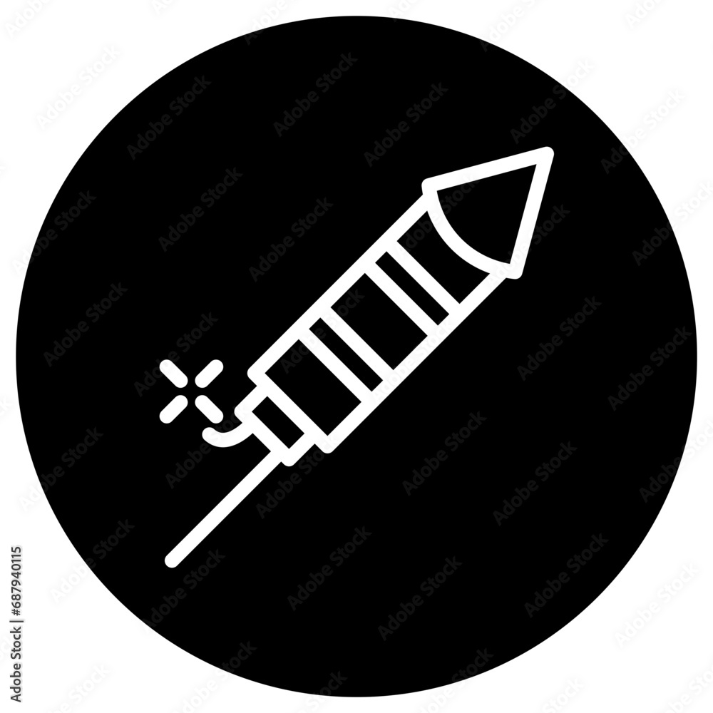 Fire Craker Vector Icon Design Illustration Fire Craker Vector Icon Design Illustration