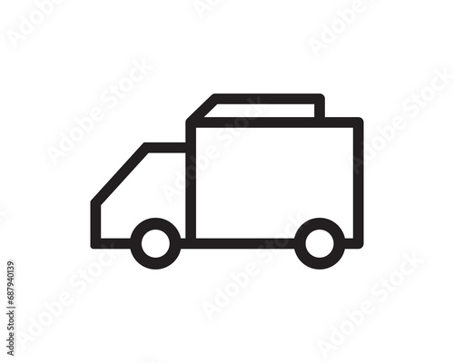 Truck cargo icon vector symbol design illustration 