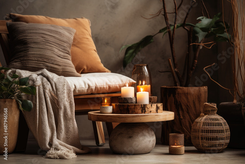 Peaceful Indoor Meditation Corner with Calming Decor