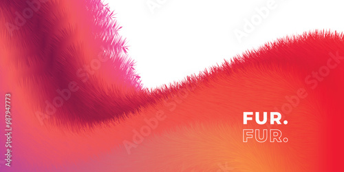 Abstract and wavy fur texture background. Soft and fuzzy feather surface backdrop. Modern fluid and wavy shape graphic element for poster, catalog, banner, presentation, or leaflet.