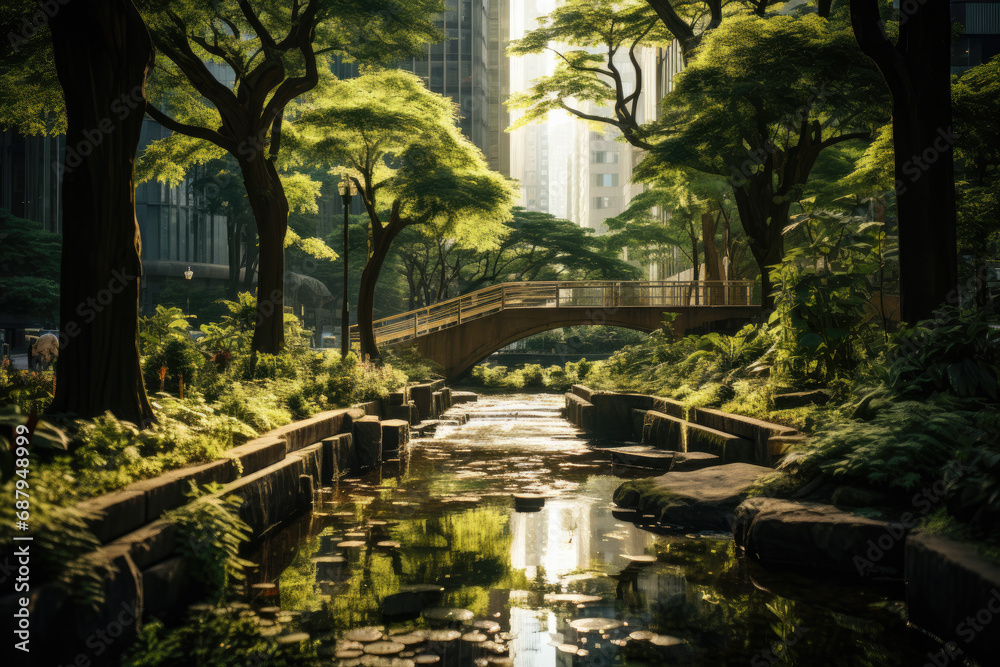 Urban Oasis: A Tranquil Green Space Amidst the City Urban Oasis: A Tranquil Green Space Amidst the City