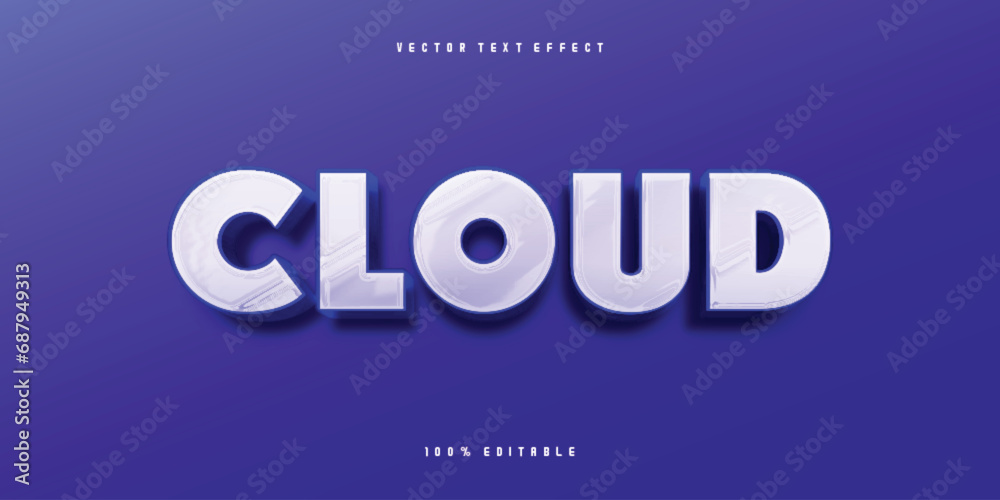 Free vector cloud text effect editable sky and cartoon text style Free vector cloud text effect editable sky and cartoon text style