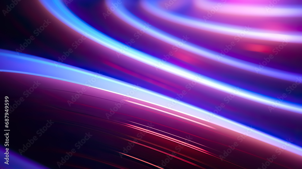 blue and black abstract neon stripe lines