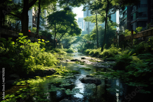 Urban Oasis: A Tranquil Green Space Amidst the City