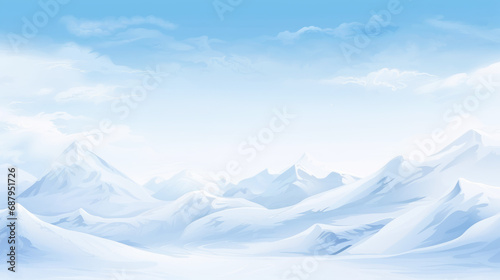 Panorama background header of white winter landscape illustration © Robert Kneschke